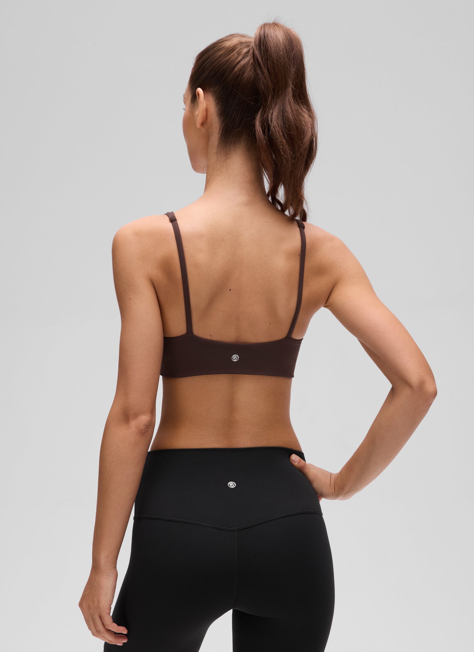 Mini soutien-gorge caraco rembourré à col carré Butterluxe pour femme CRZ YOGA Marron fudge chaud