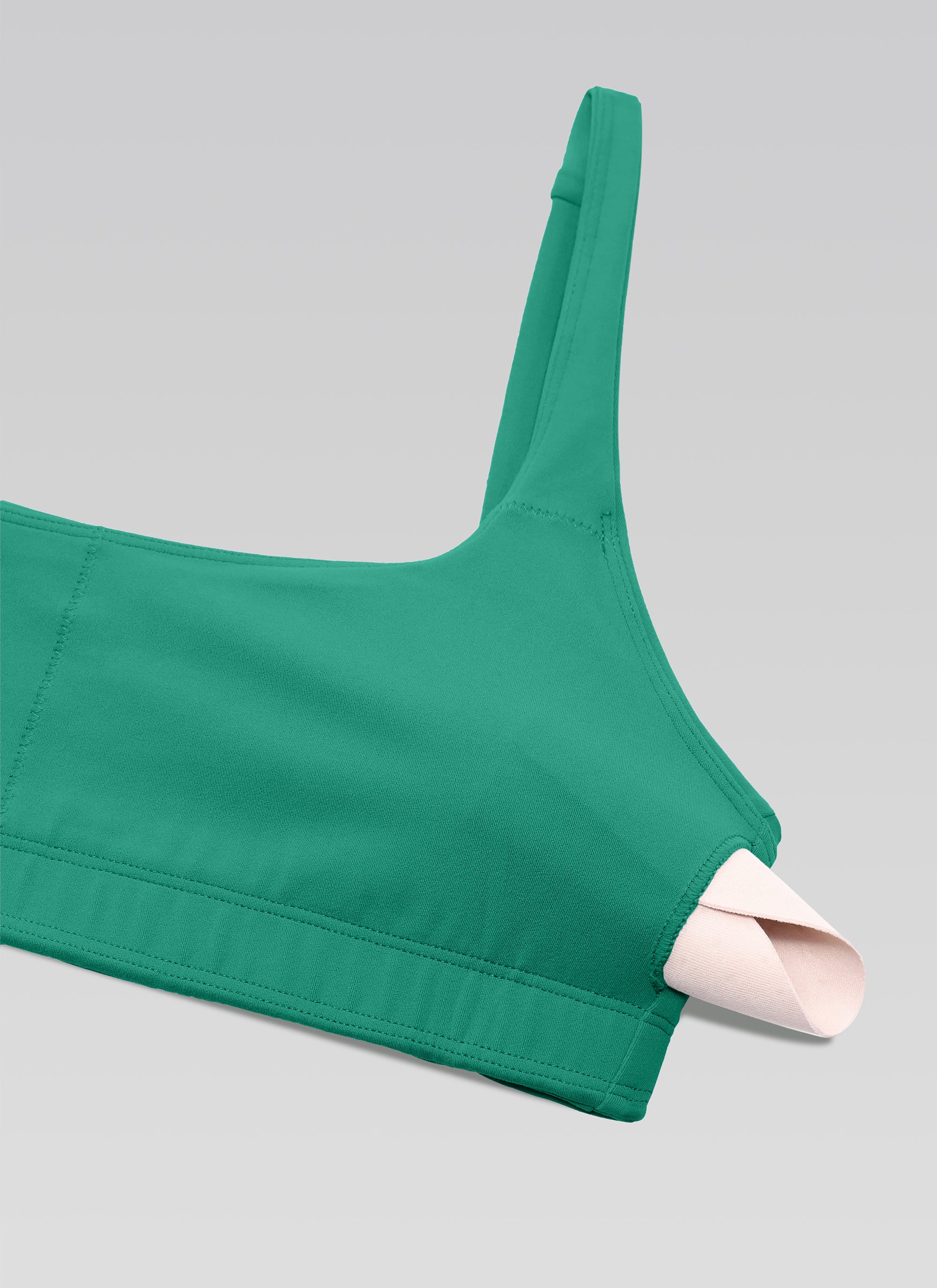 Mini-soutien-gorge rembourré caraco CRZ YOGA Butterluxe pour femme, col carré, vert Cascadia