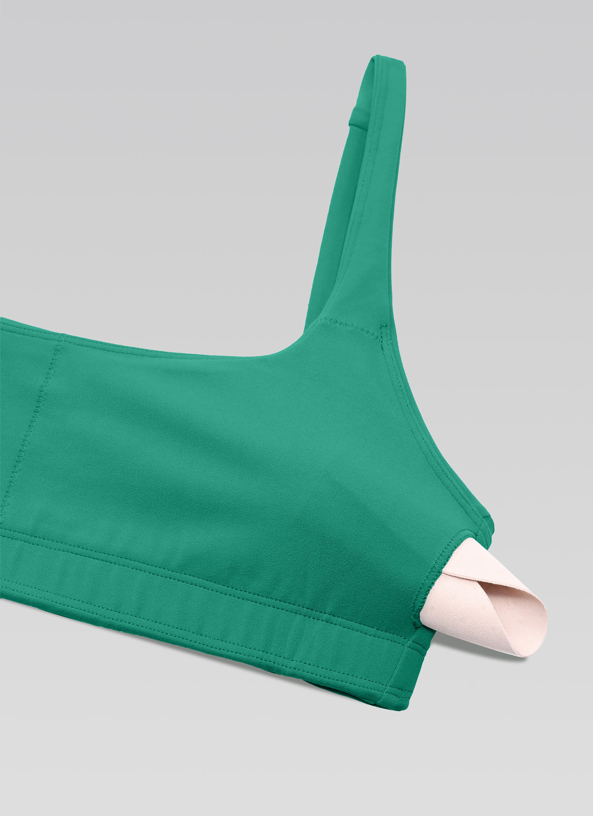 CRZ YOGA Camiseta sin mangas de cuello cuadrado « Butterluxe » para mujer con sujetador mini acolchado, color verde Cascadia @model_info:NUEVO