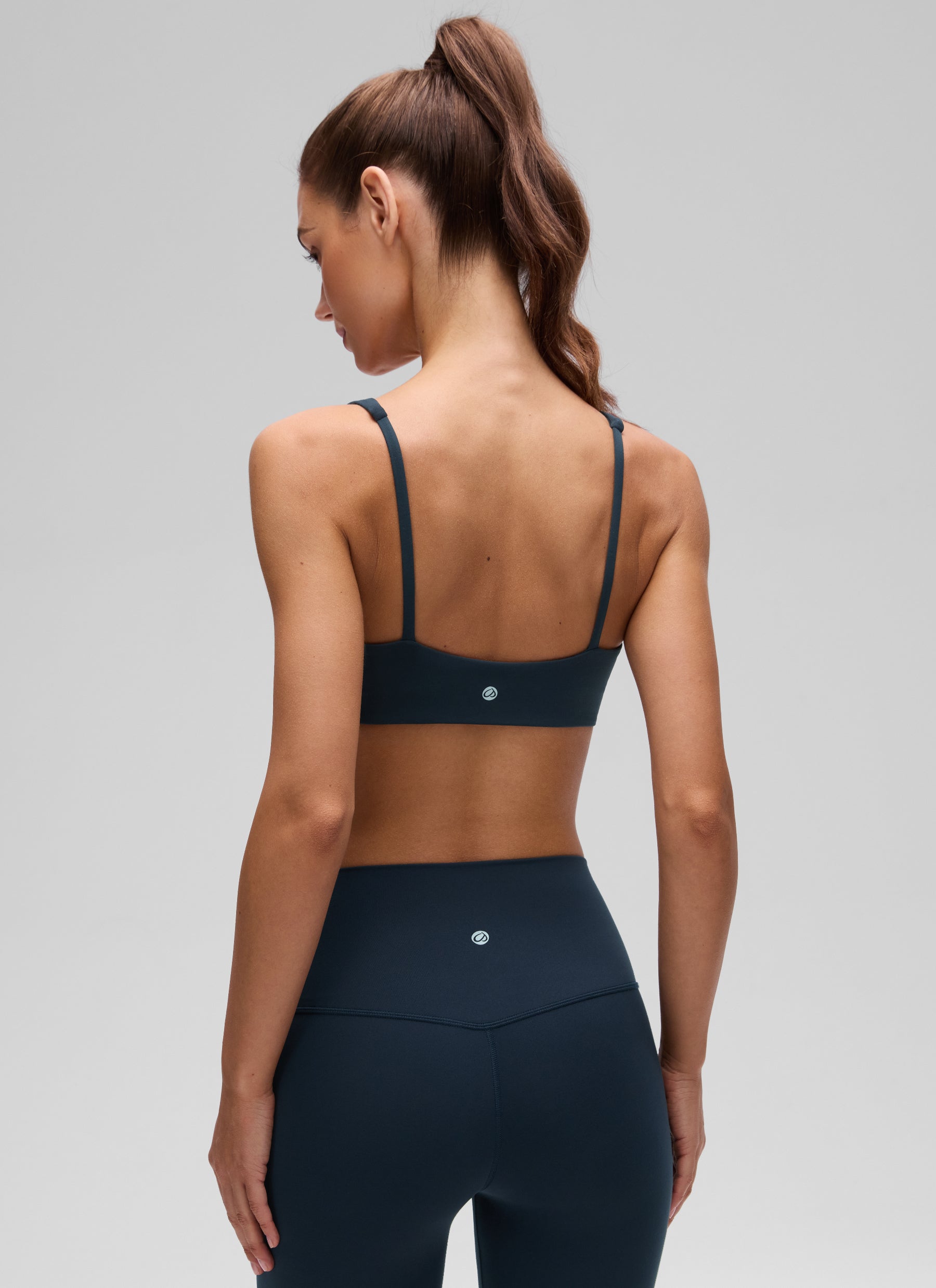 Mini soutien-gorge caraco rembourré à col carré Butterluxe pour femme CRZ YOGA Bleu marine intense