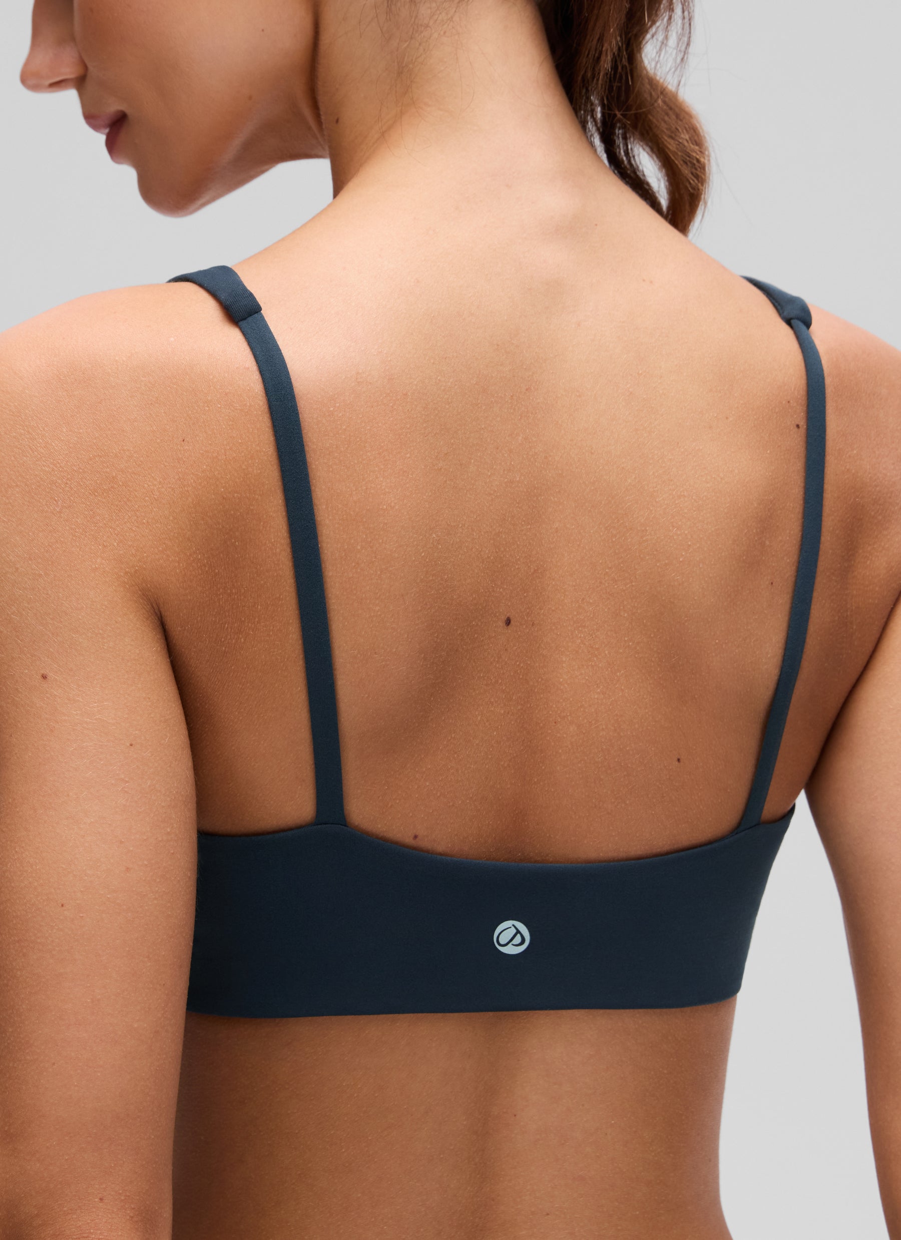 Mini soutien-gorge caraco rembourré à col carré Butterluxe pour femme CRZ YOGA Bleu marine intense