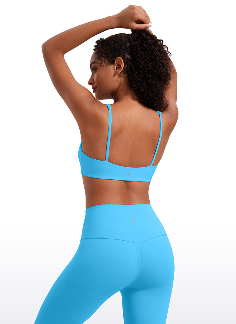 Mini soutien-gorge caraco rembourré à col carré Butterluxe pour femme CRZ YOGA Bleu kayak
