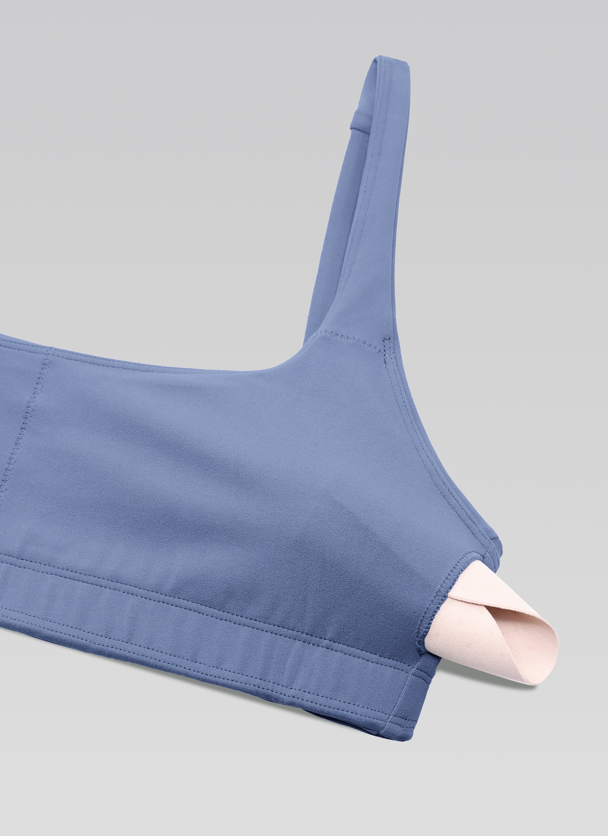 Mini soutien-gorge caraco rembourré à col carré Butterluxe pour femme CRZ YOGA Bleu oasis