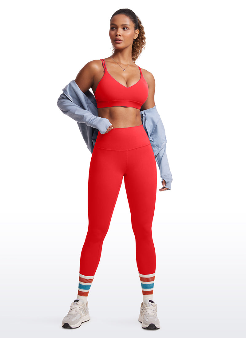 Soutien-gorge de yoga Butterluxe à maintien léger pour femme CRZ YOGA Dos à brides Rouge foncé