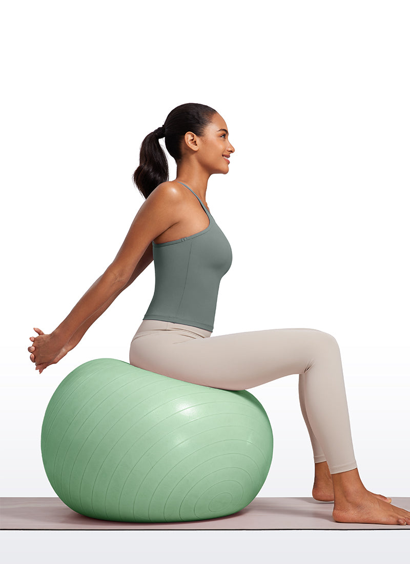 CRZ YOGA Débardeurs rembourrés dos nageur Butterluxe à col montant pour femme Gris Sauge