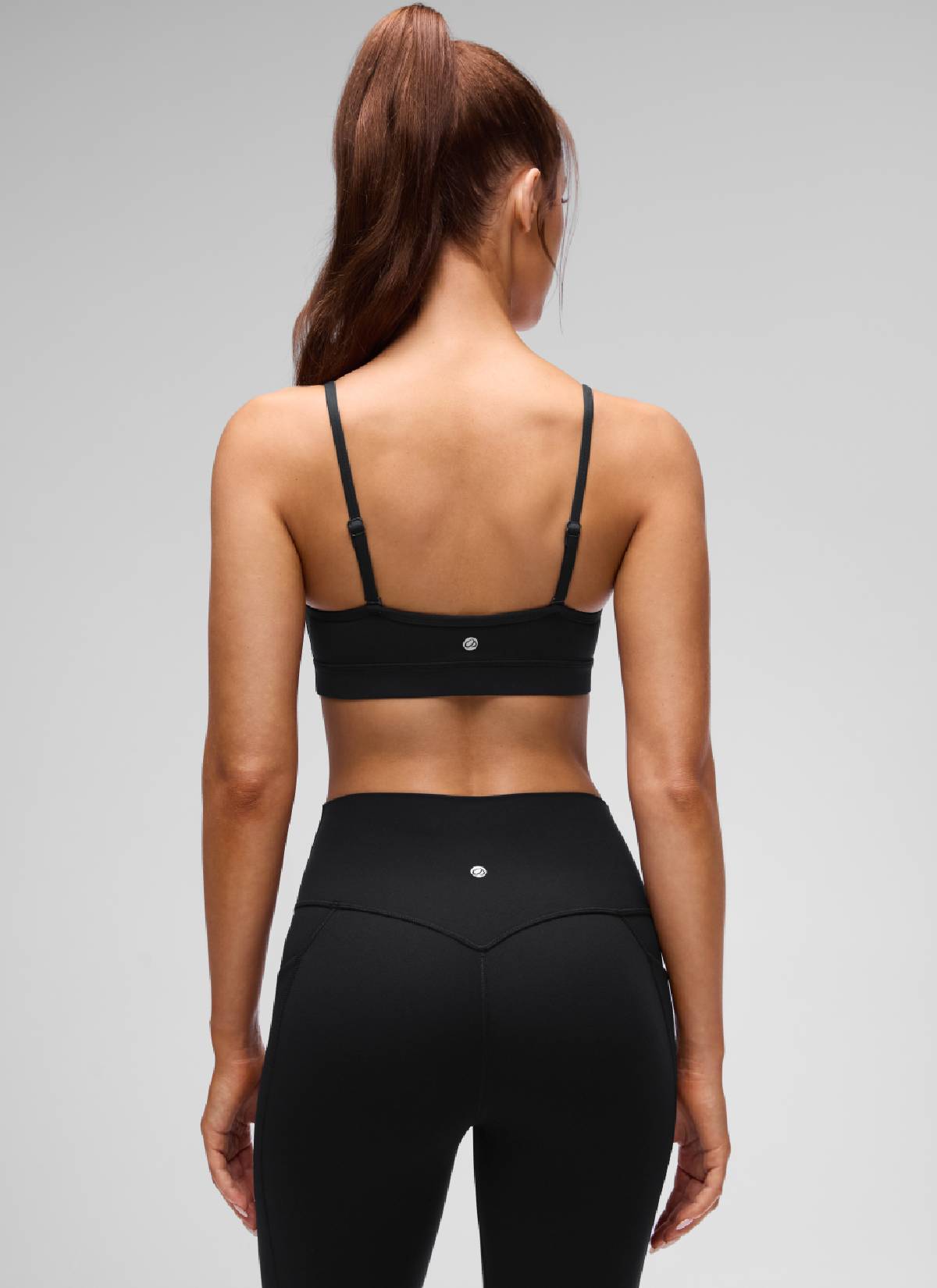 CRZ YOGA Butterluxe Womens V Neck Camisole Yoga Padded Sports Bra Black @model_info:Lary