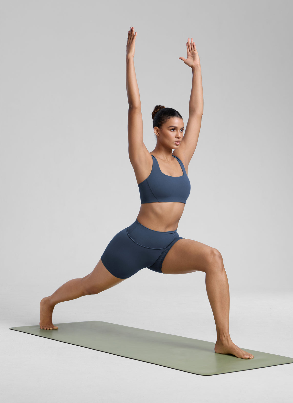 CRZ YOGA Dame Butterlift Dobbeltsidig Firkantet Hals Yoga Sports-BH Stelindigo @model_info:Barbara