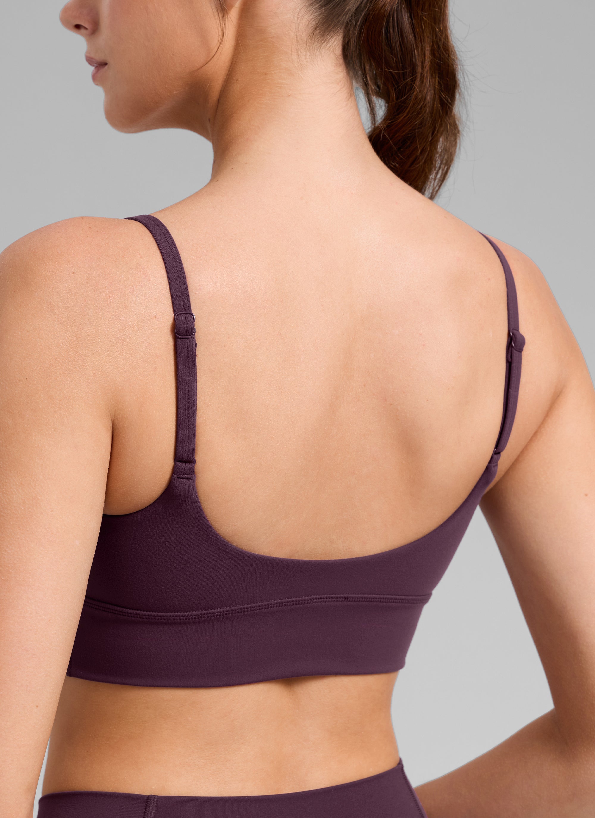 CRZ YOGA Reggiseno Sportivo Lungo da Donna Butterlift da Yoga con Reggiseno Integrato Viola Scuro