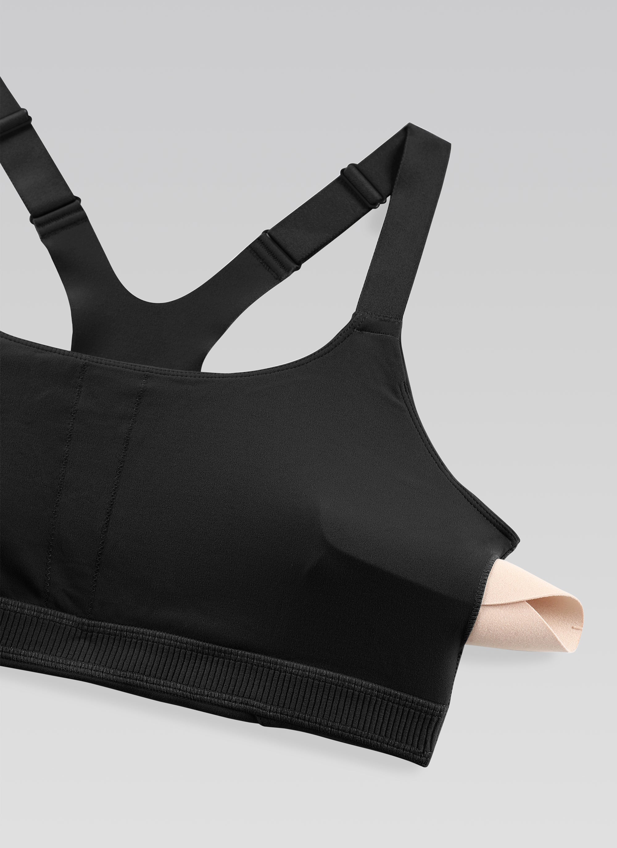 CRZ YOGA Dames Butterlift Sporttop met ronde hals en verstelbare bandjes Zwart