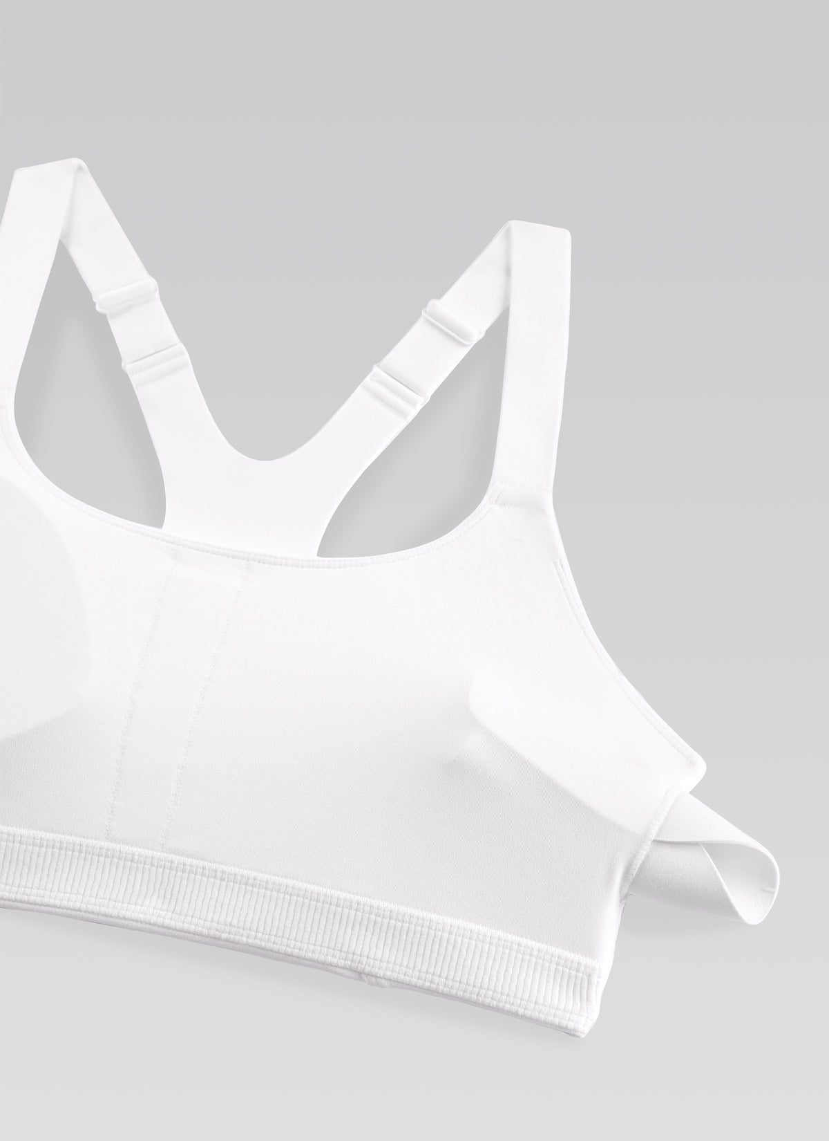 CRZ YOGA Dame Gymtopp Butterlift Scoop Neck BH Justerbare stropper Hvit @model_info:NY