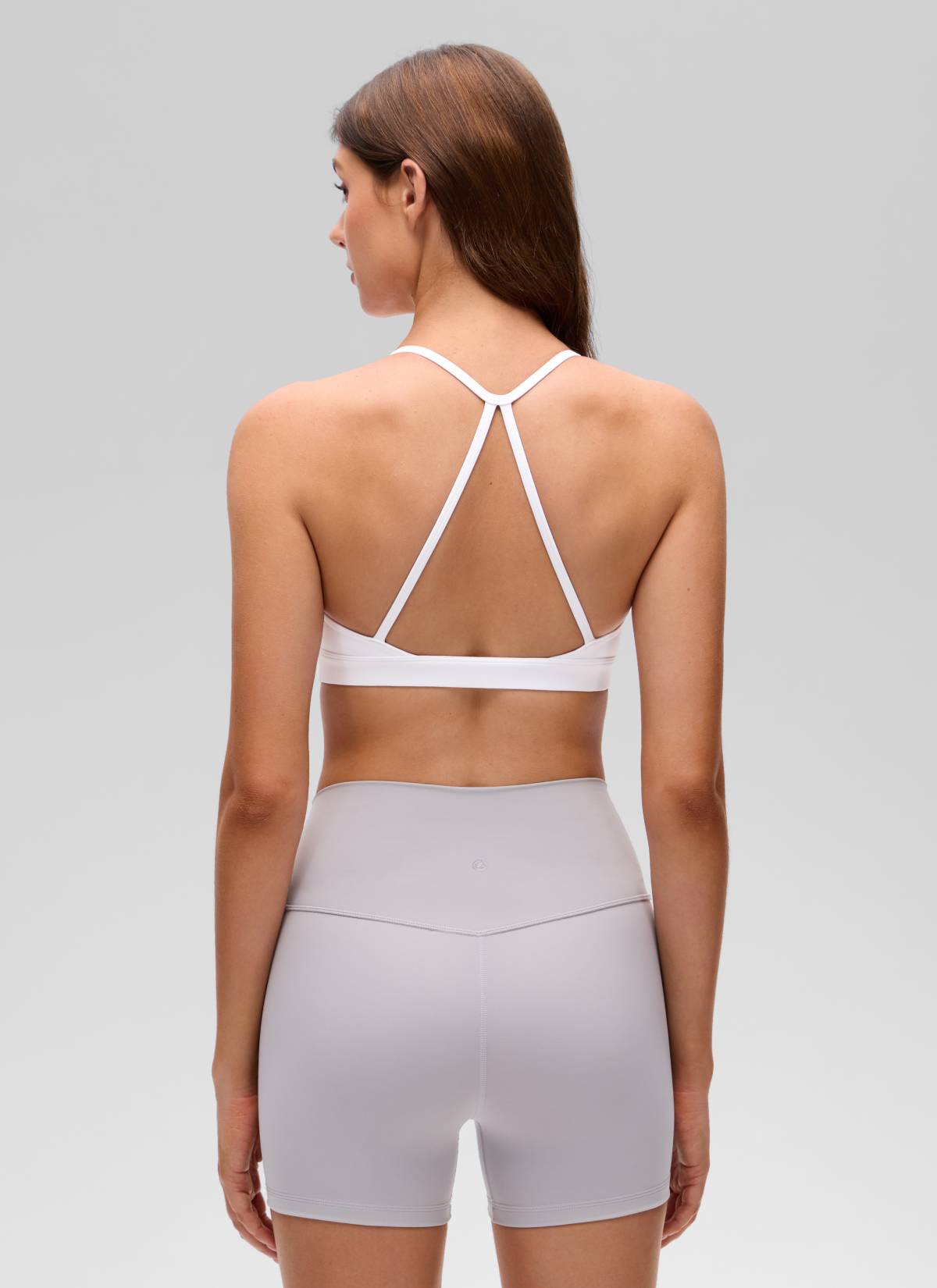 Brassière de sport de yoga à encolure ronde et dos croisé Butterluxe pour femme CRZ YOGA Blanc