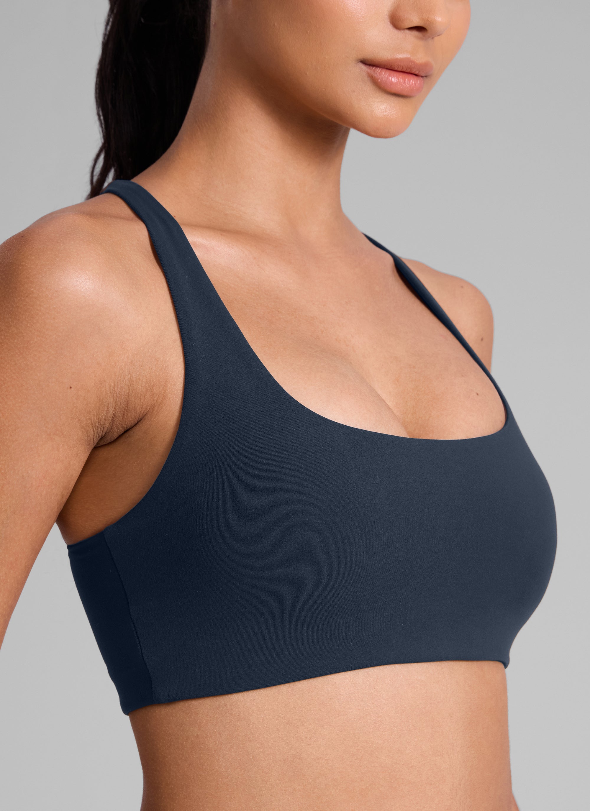 Reggiseno sportivo da donna CRZ YOGA Butterlift Workout con schiena incrociata e reggiseno integrato Twilight Blue