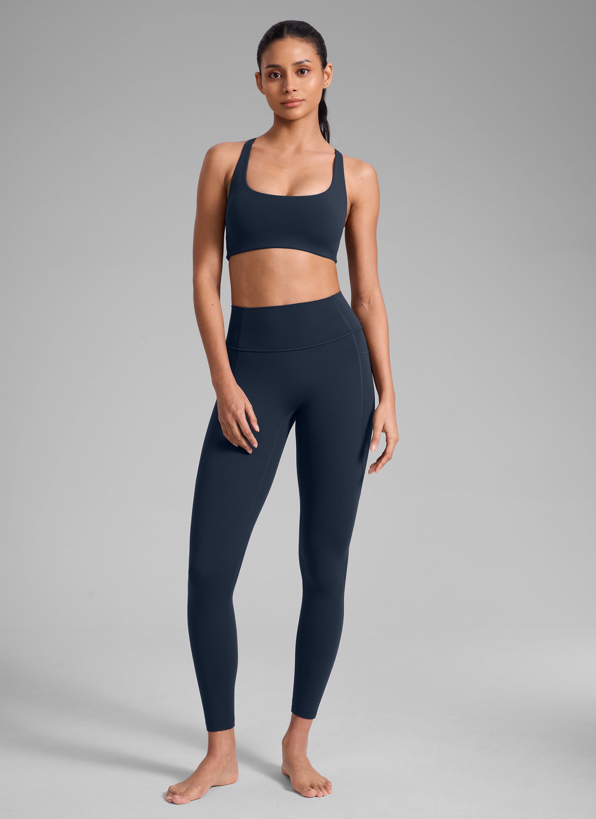 Reggiseno sportivo da donna CRZ YOGA Butterlift Workout con schiena incrociata e reggiseno integrato Twilight Blue