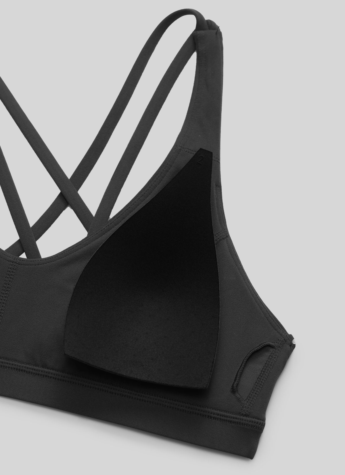 CRZ YOGA Butterlift Sujetador Deportivo de Entrenamiento con Escote en U y Espalda Cruzada para Mujer Negro