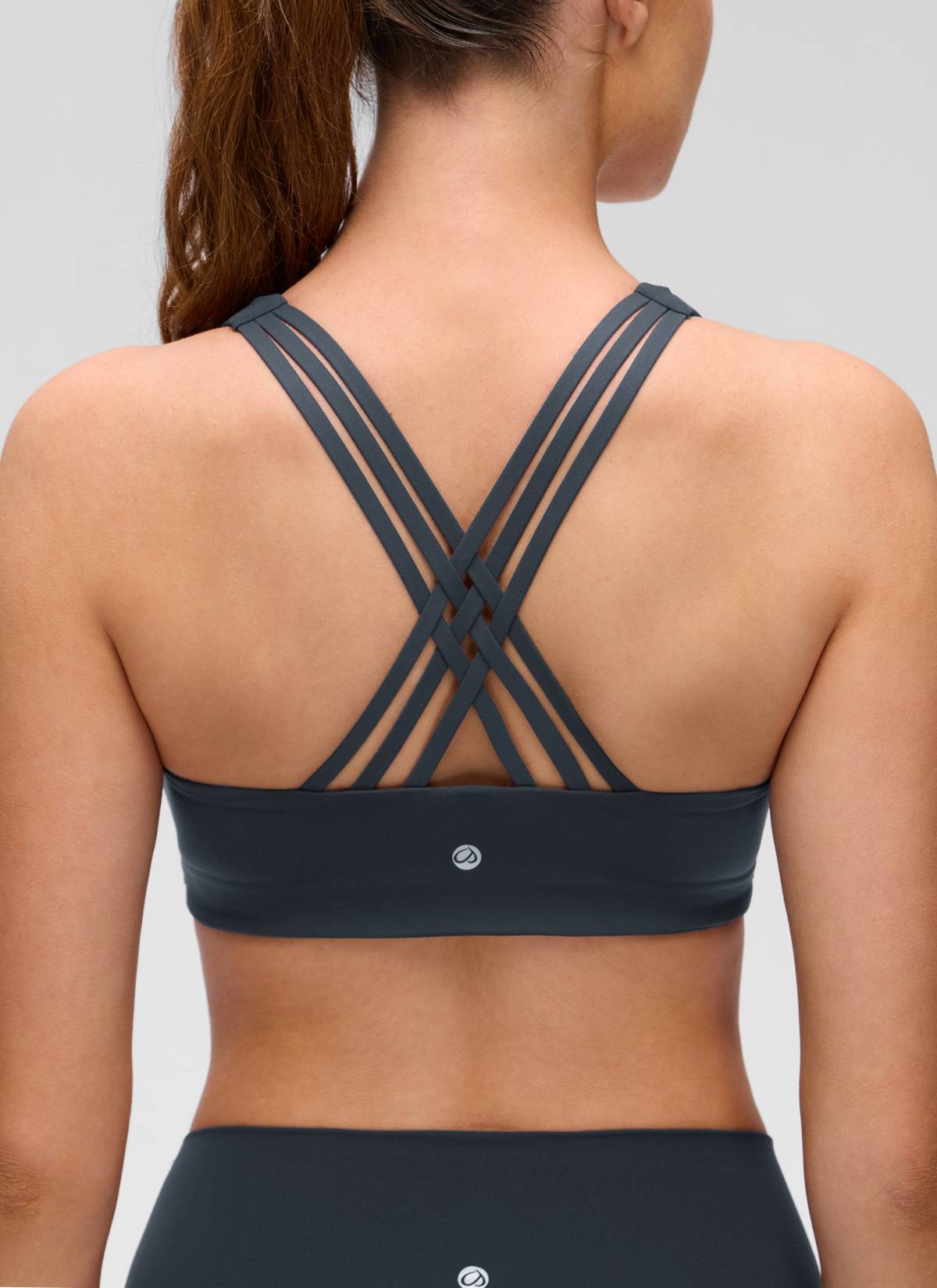 Soutien-gorge de sport de yoga Butterluxe à col en V et dos à brides CRZ YOGA pour femme Bleu marine True Navy
