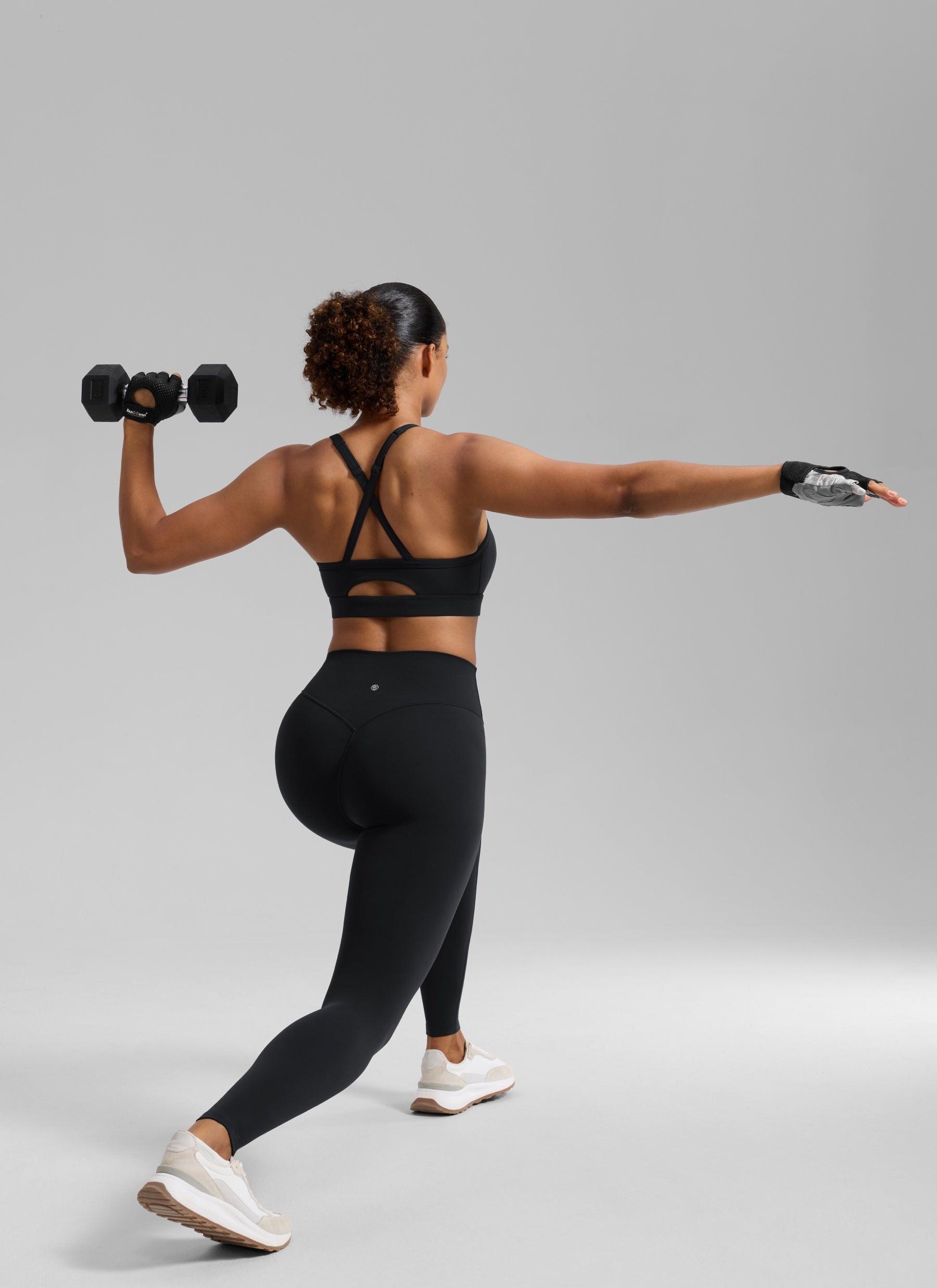 Sujetador deportivo de yoga Butterlift CRZ YOGA para mujer con cuello en U, espalda cruzada y abertura, Negro