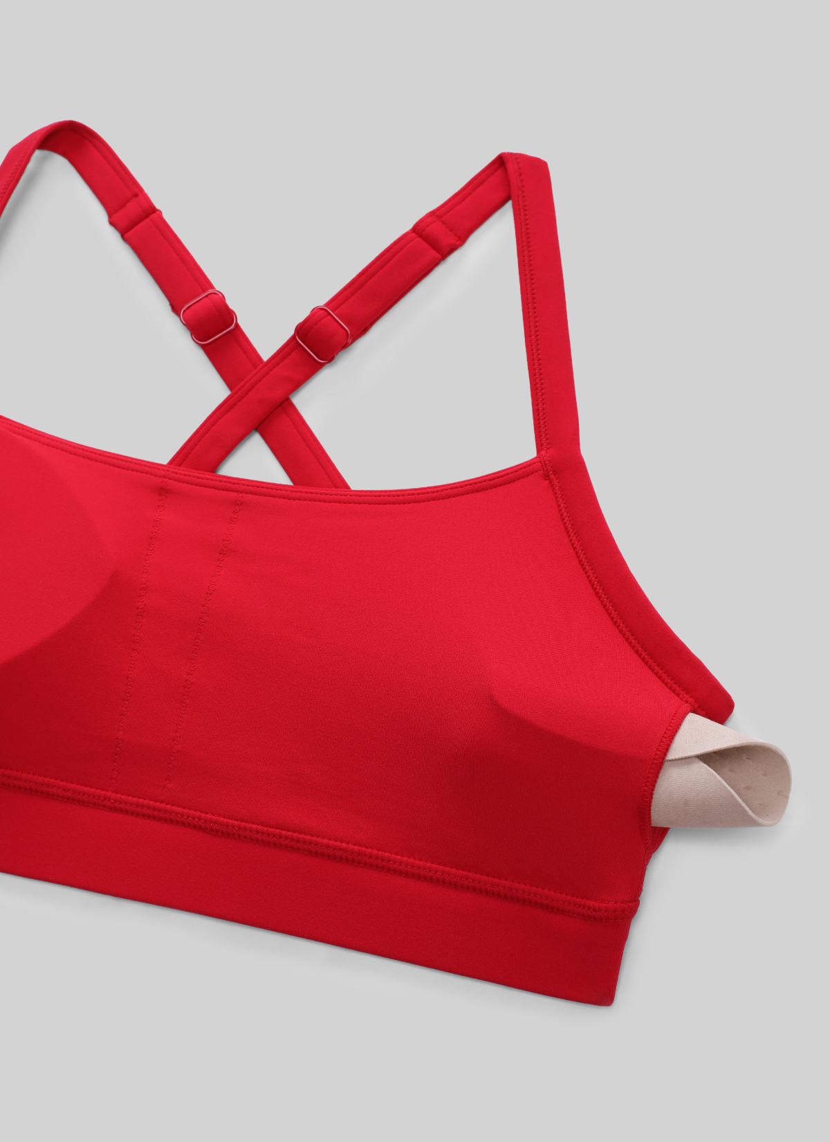 CRZ YOGA Naisten Butterlift Yoga U-aukkoinen ristiselkäinen avainreikä-urheiluliivi, Aurora Red