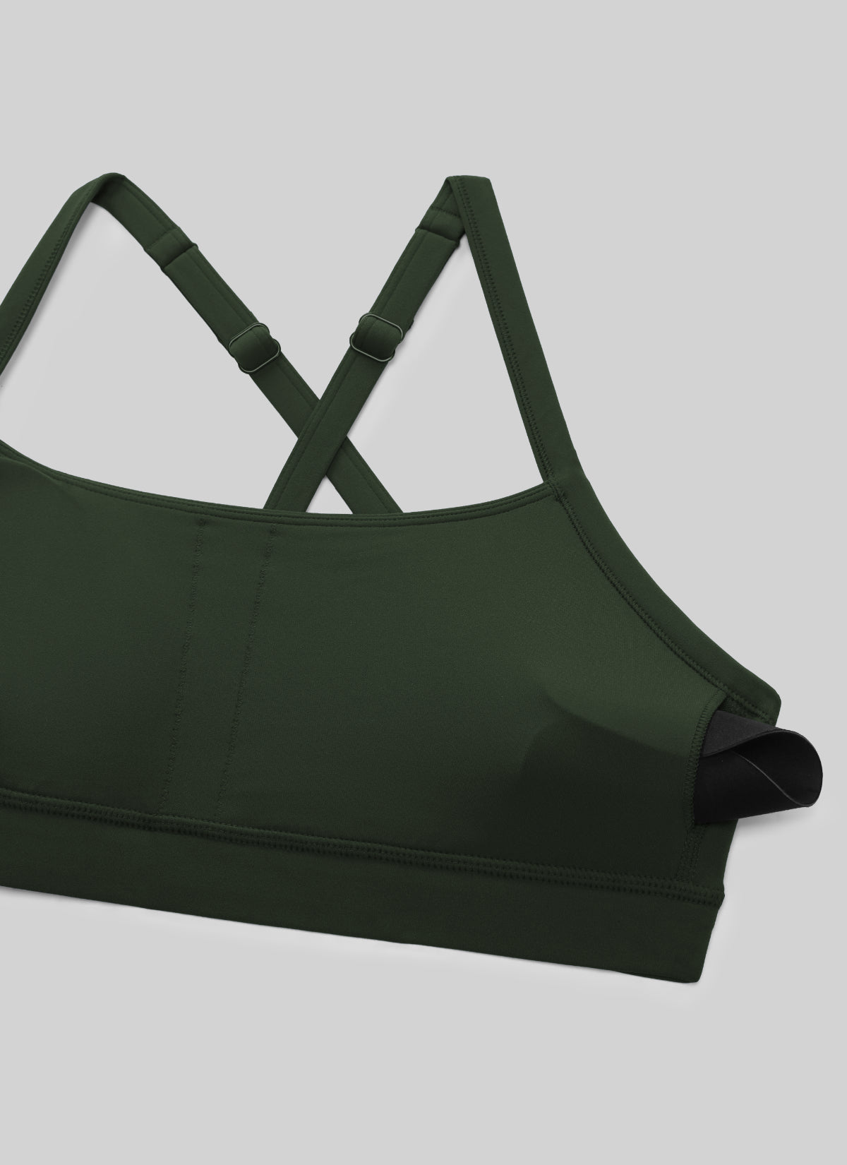 Sujetador deportivo Butterlift con cuello en U y espalda cruzada con abertura para mujer CRZ YOGA Legend Green