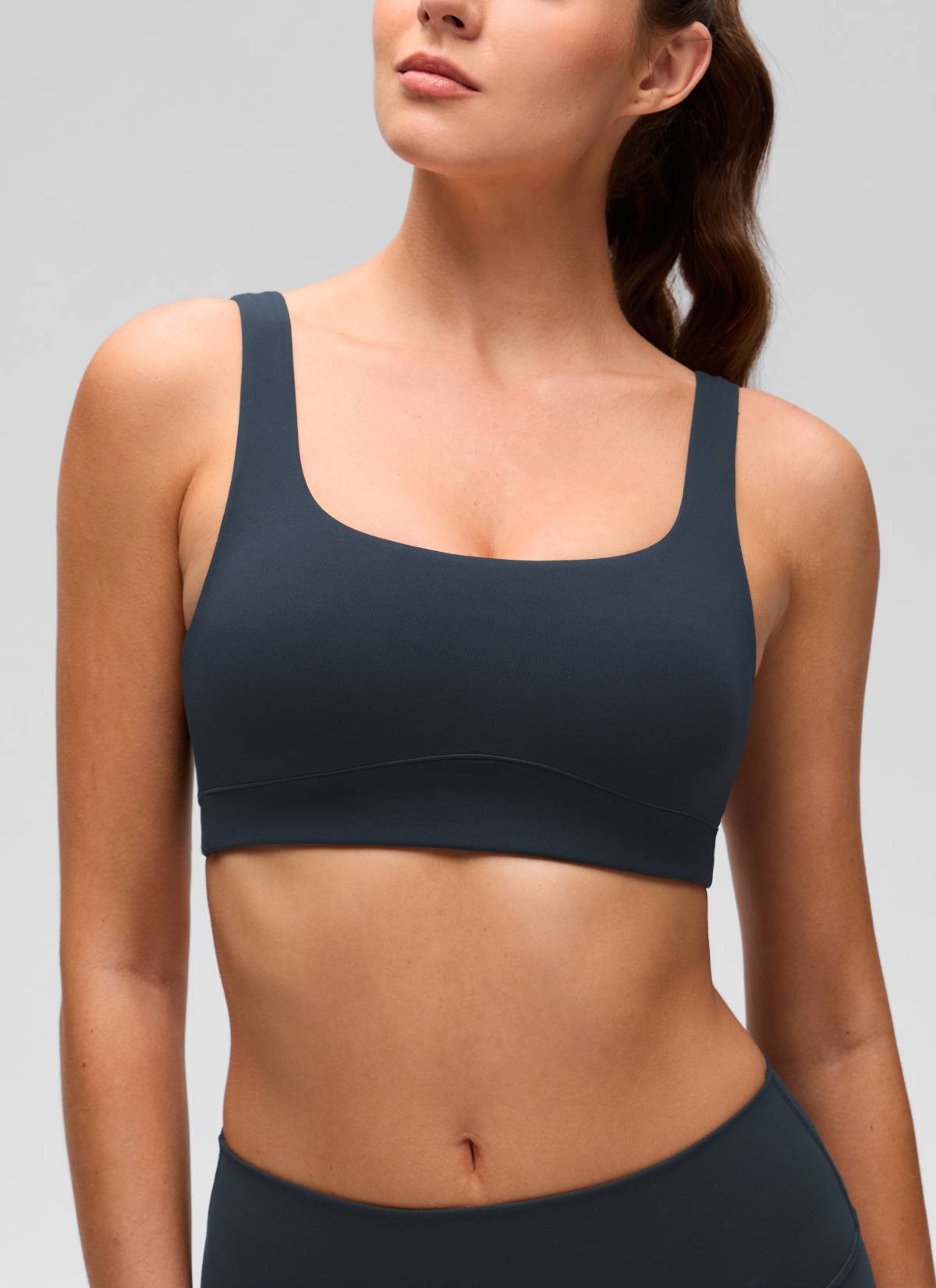 CRZ YOGA Damen-Sport-BH „ Butterluxe “ mit U-Rücken, leichte Stützkraft, Farbe: True Navy
