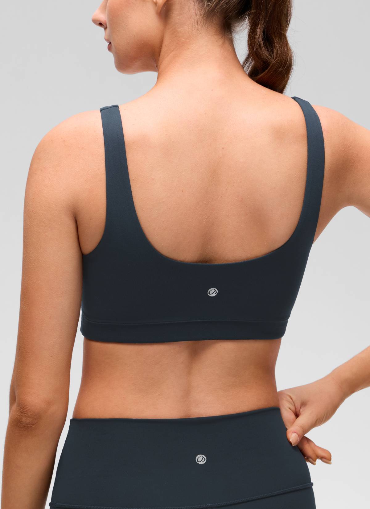 CRZ YOGA Damen-Sport-BH „ Butterluxe “ mit U-Rücken, leichte Stützkraft, Farbe: True Navy