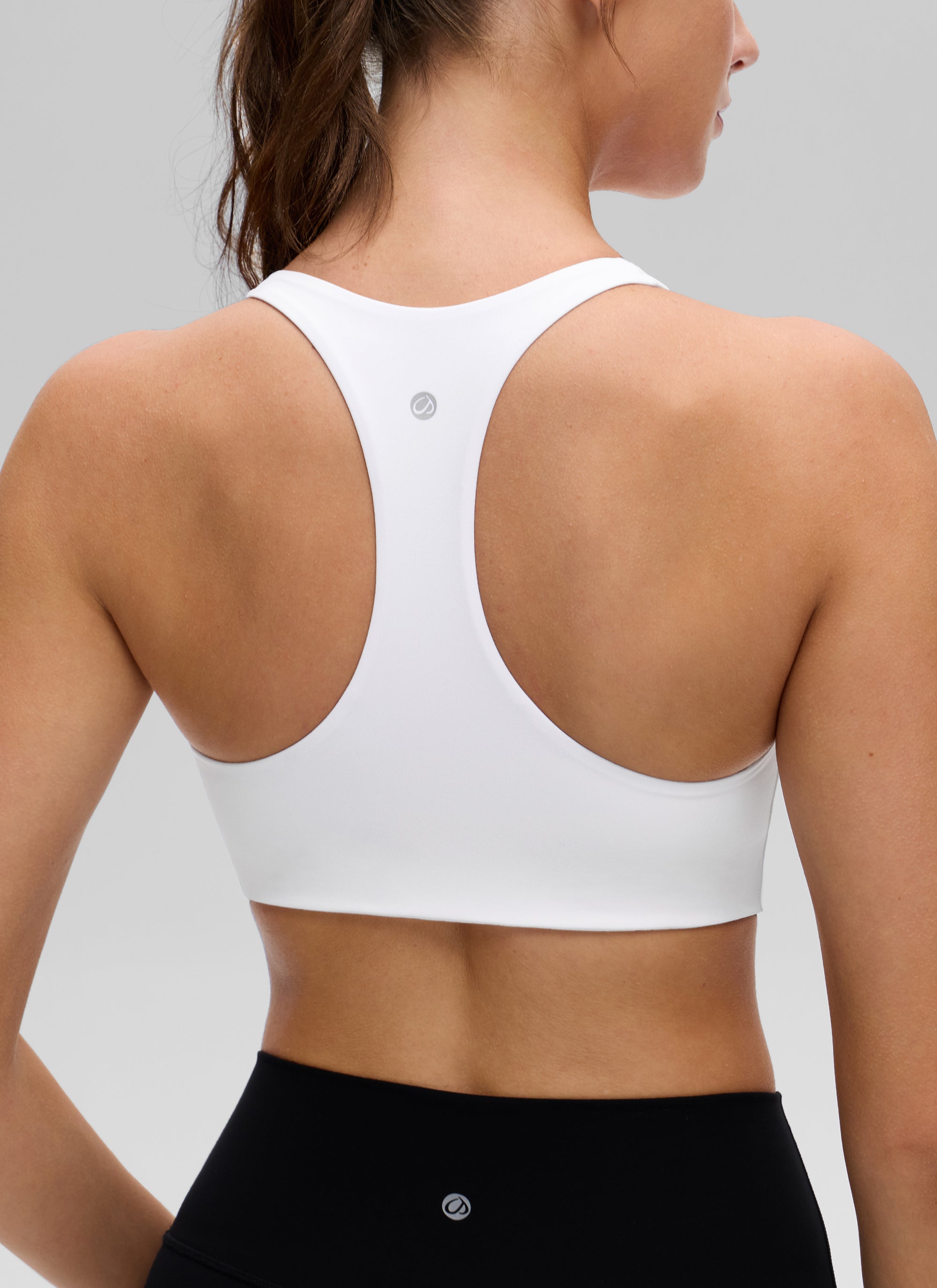CRZ YOGA da Donna Butterluxe Reggiseno Sportivo Integrato con Scollo a V e Schiena da Atleta per Yoga Bianco