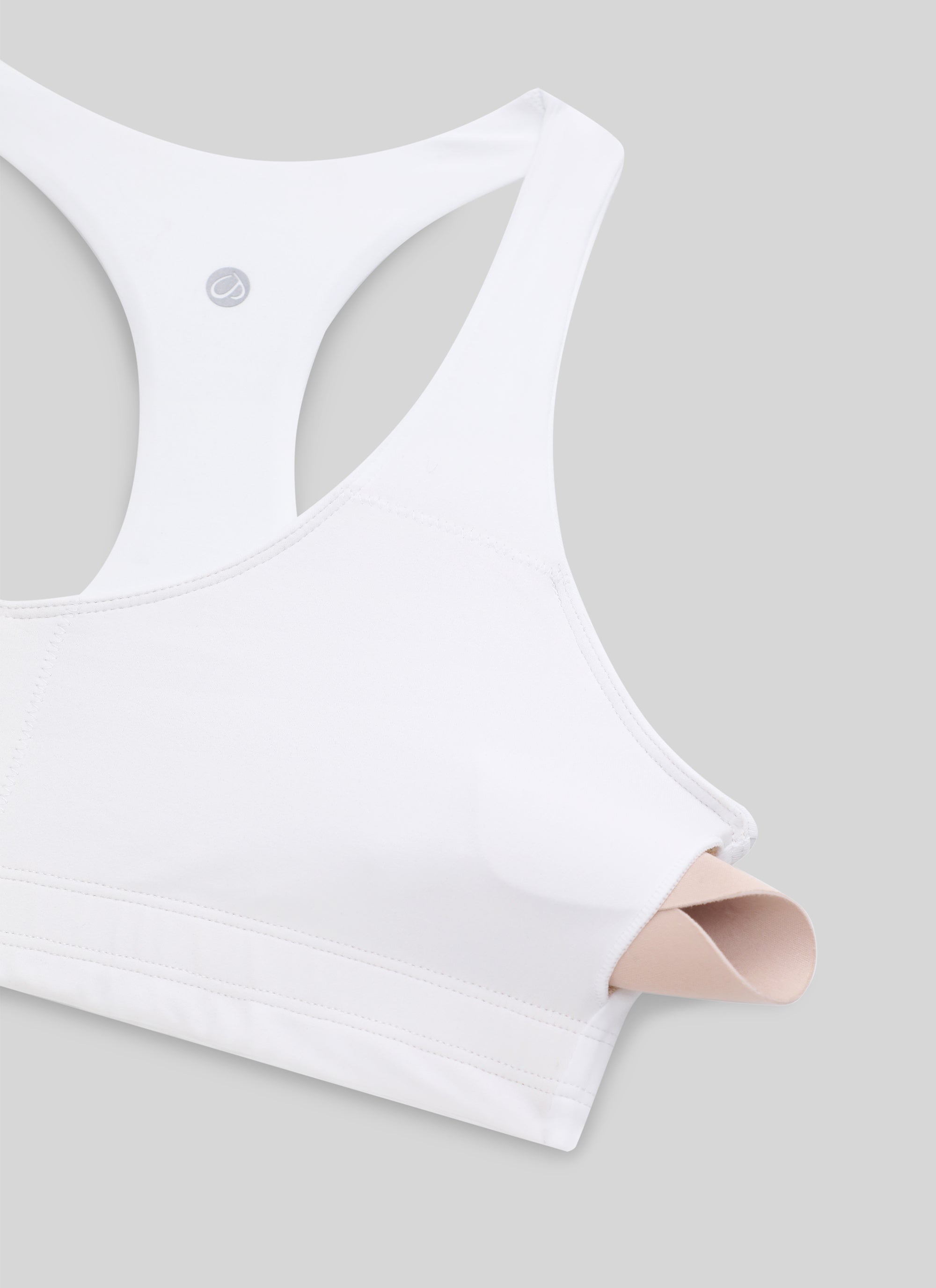 CRZ YOGA da Donna Butterluxe Reggiseno Sportivo Integrato con Scollo a V e Schiena da Atleta per Yoga Bianco