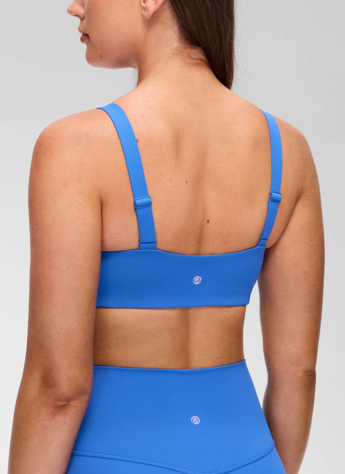 CRZ YOGA Damen Butterluxe Yoga Sport-BH mit U-Ausschnitt und quadratischem Rücken, Sparkle Blue