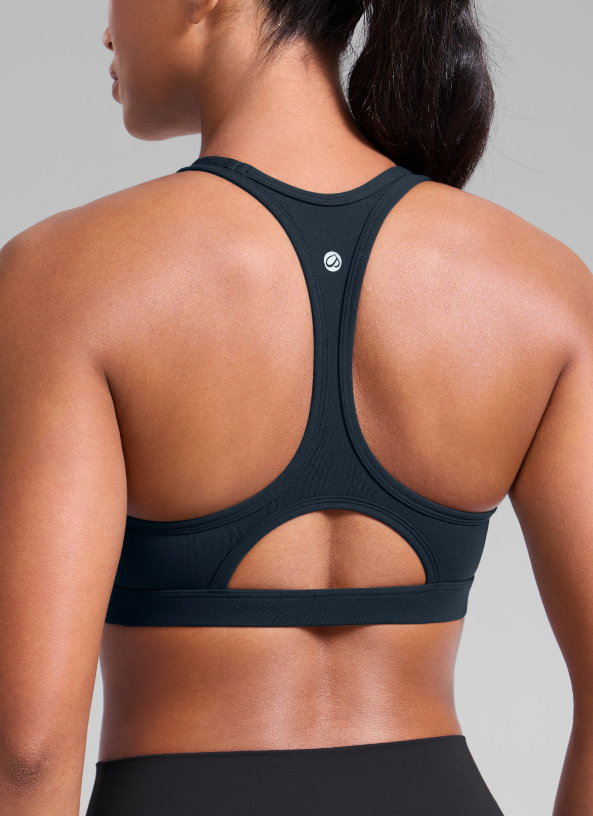 Sujetador Deportivo CRZ YOGA Butterlift de Yoga con Cuello en U, Espalda Deportiva y Abertura para Mujer, True Navy