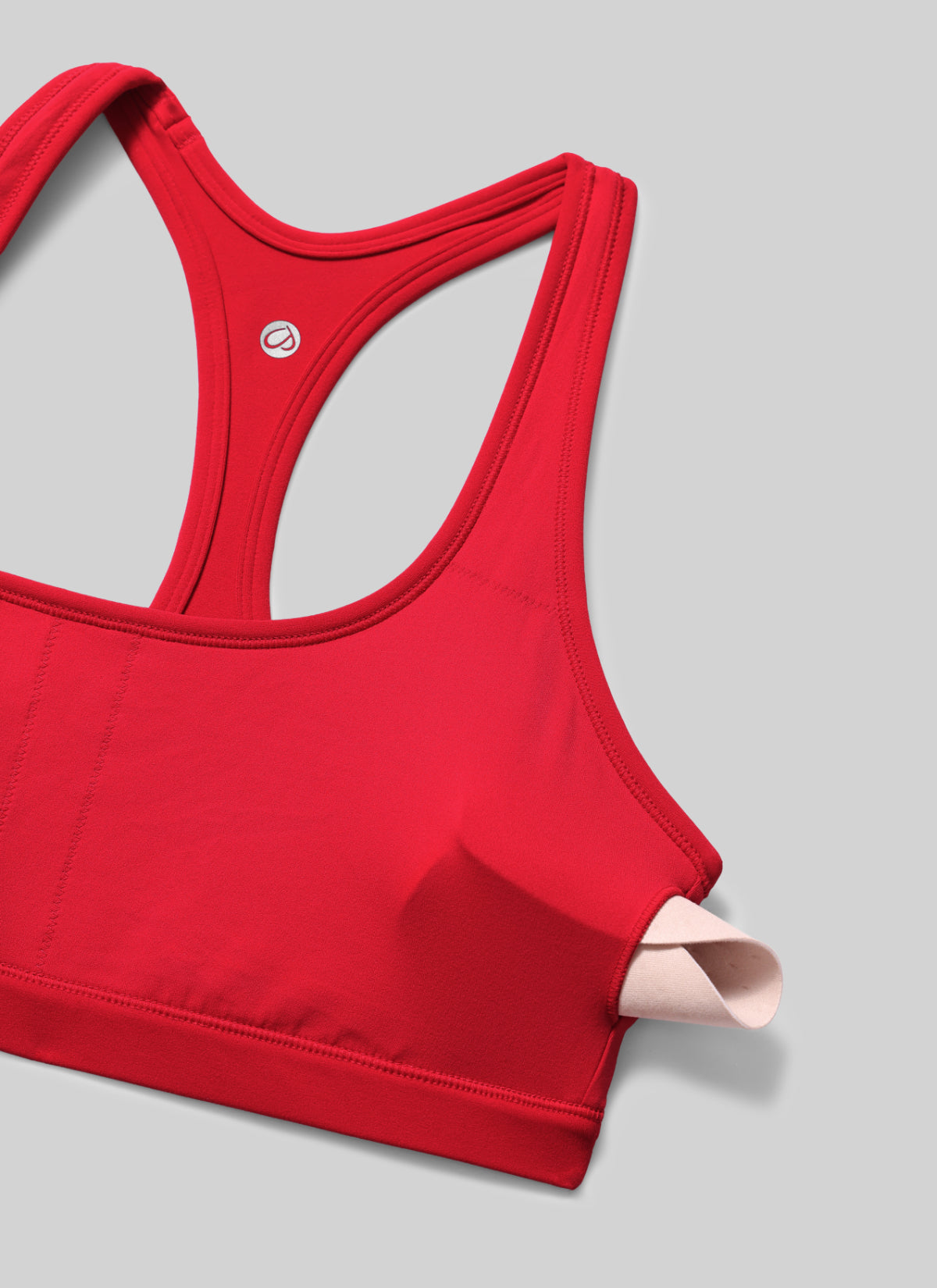 Sostén deportivo de yoga Butterlift con cuello en U, espalda deportiva y abertura tipo lágrima para mujer de CRZ YOGA, rojo aurora
