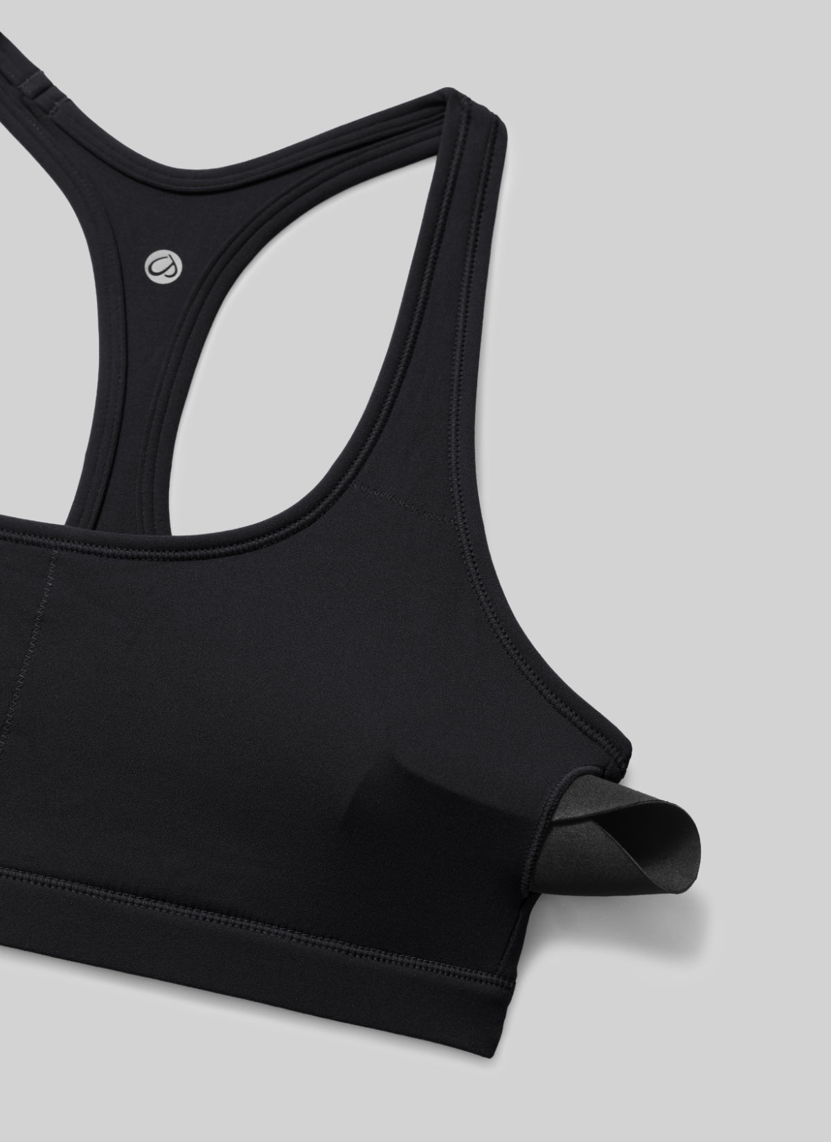 Sujetador Deportivo de Yoga con Cuello en U, Espalda Nadadora y Abertura Butterlift para Mujer de CRZ YOGA Negro