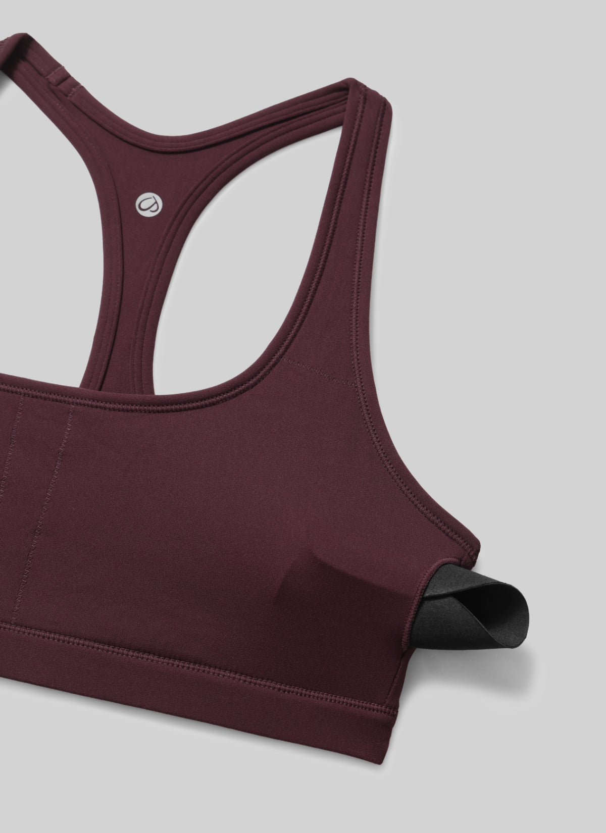 Sujetador Deportivo de Yoga con Cuello en U, Espalda Nadadora y Abertura Butterlift para Mujer de CRZ YOGA Ripe Plum