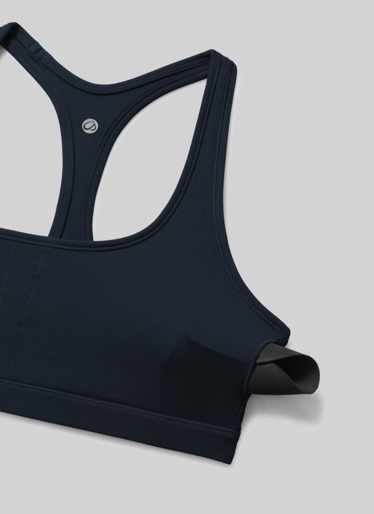 Sujetador Deportivo de Yoga con Cuello en U, Espalda Nadadora y Abertura Butterlift para Mujer de CRZ YOGA True Navy
