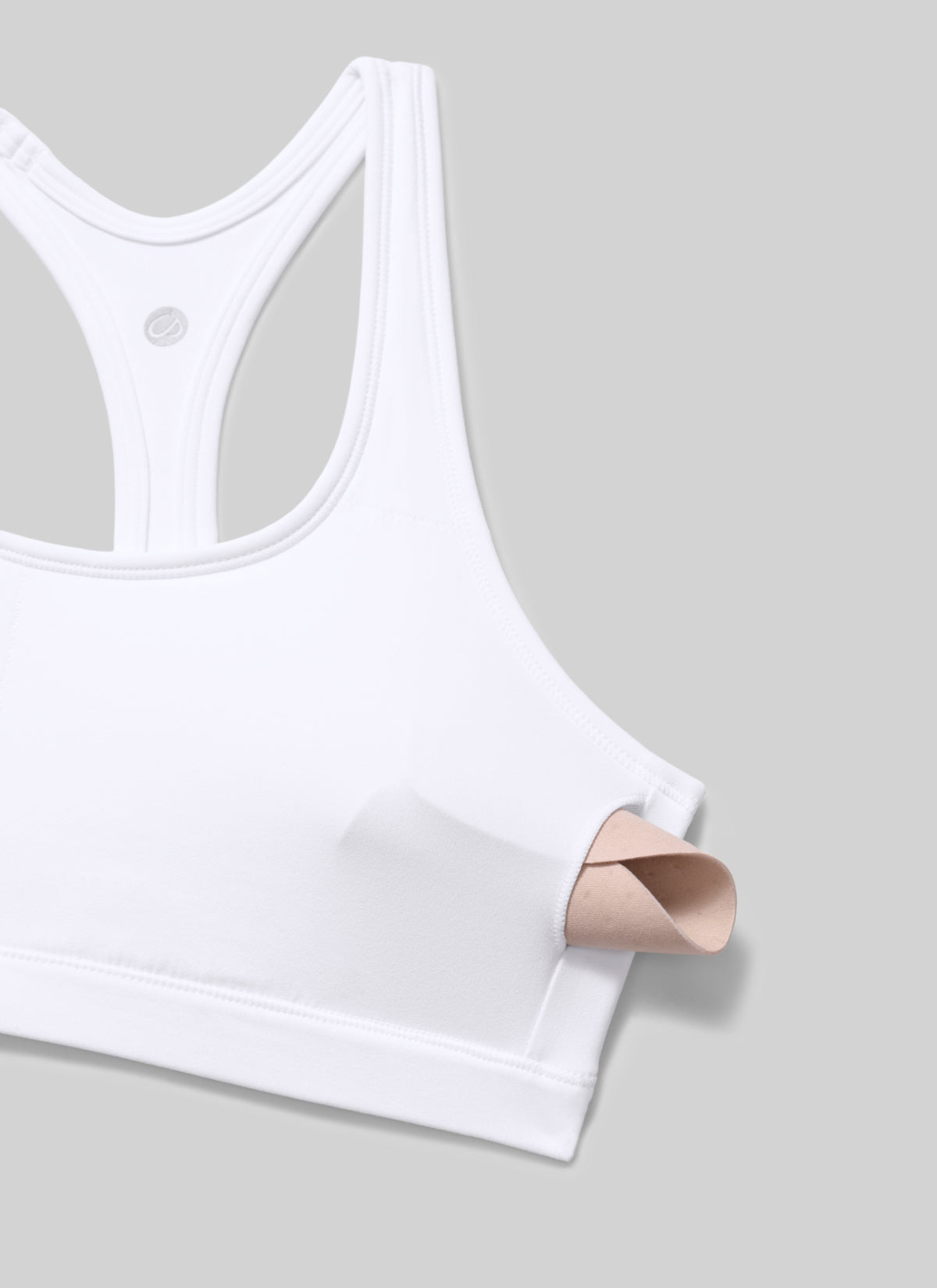 Sujetador Deportivo de Yoga con Cuello en U, Espalda Nadadora y Abertura Butterlift para Mujer de CRZ YOGA Blanco