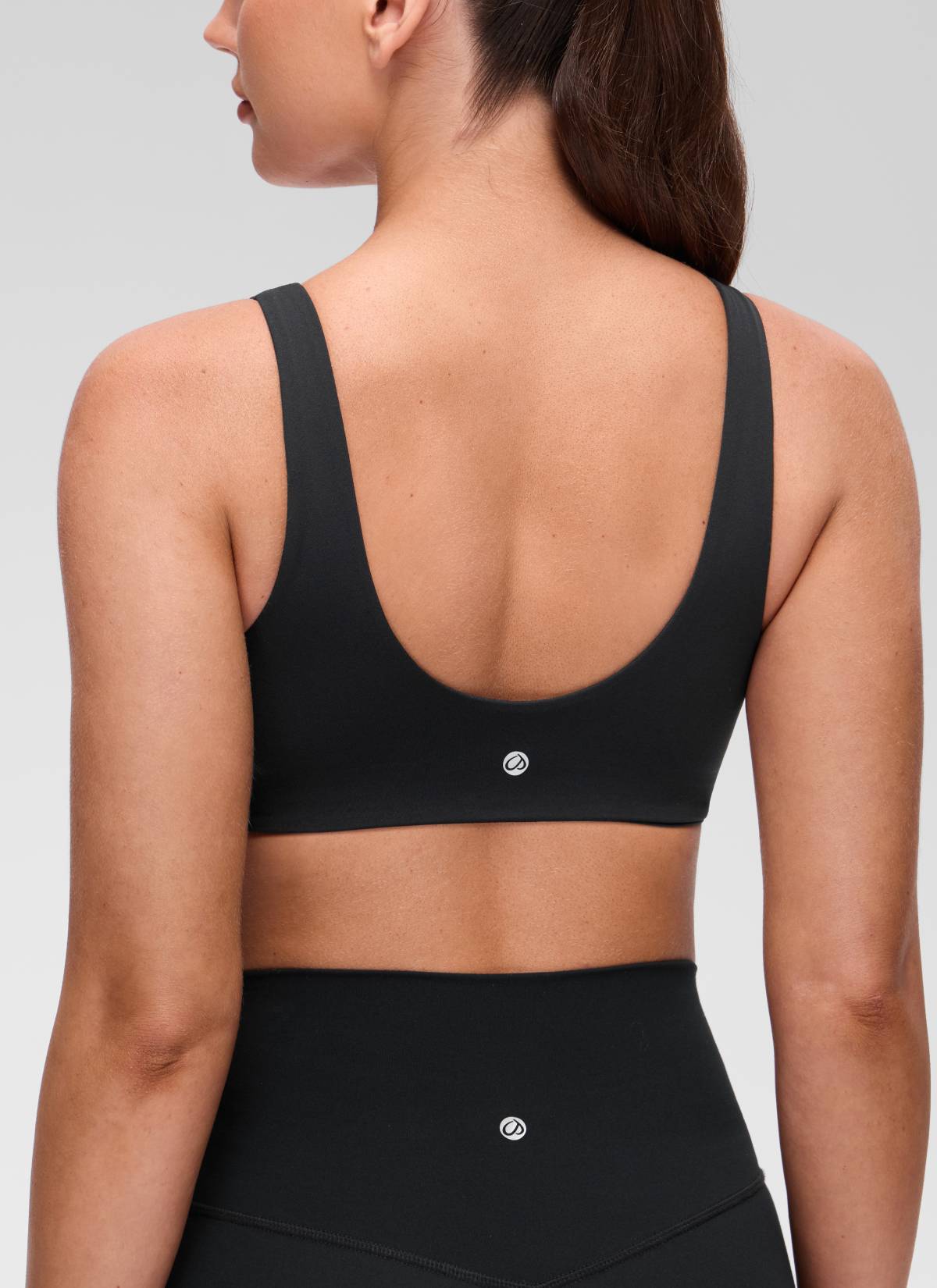 Brassière de sport de yoga à dos en U Butterluxe pour femme CRZ YOGA - Soutien léger Noir