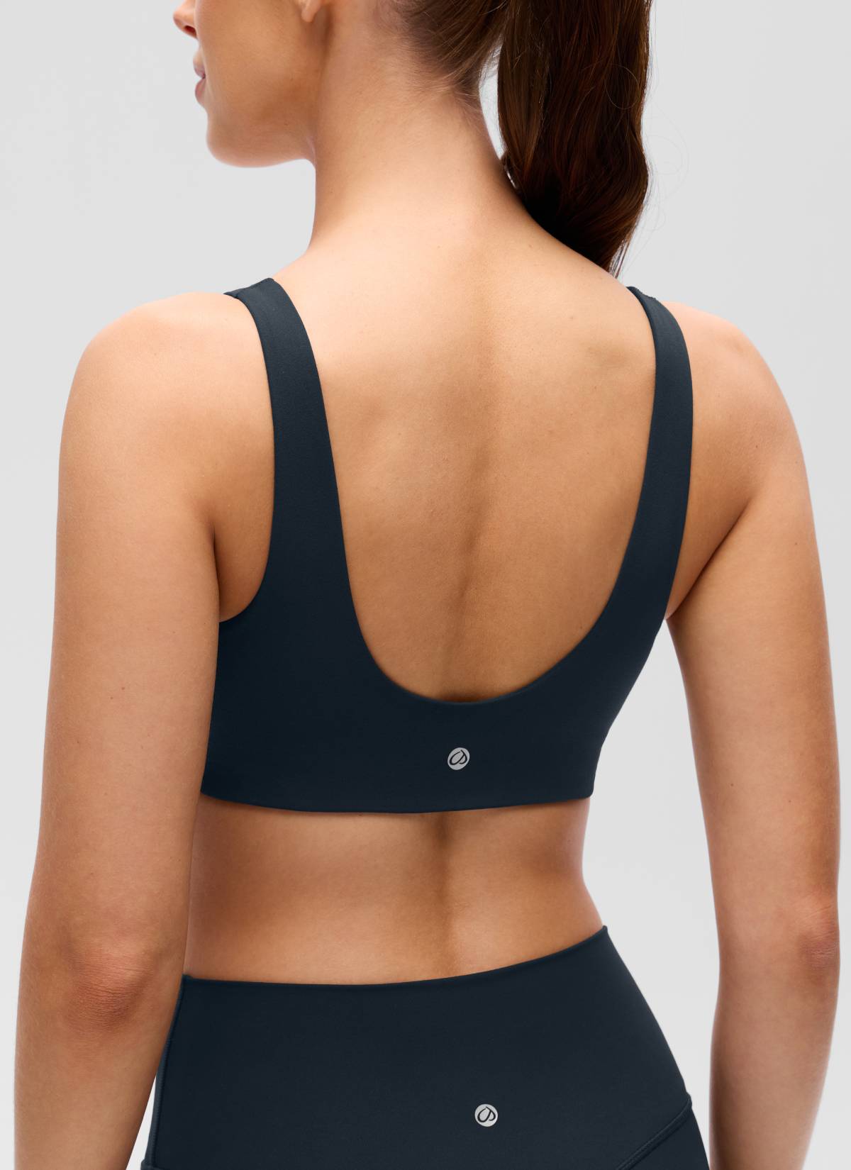 Brassière de sport de yoga à dos en U Butterluxe pour femme CRZ YOGA - Soutien léger Bleu marine
