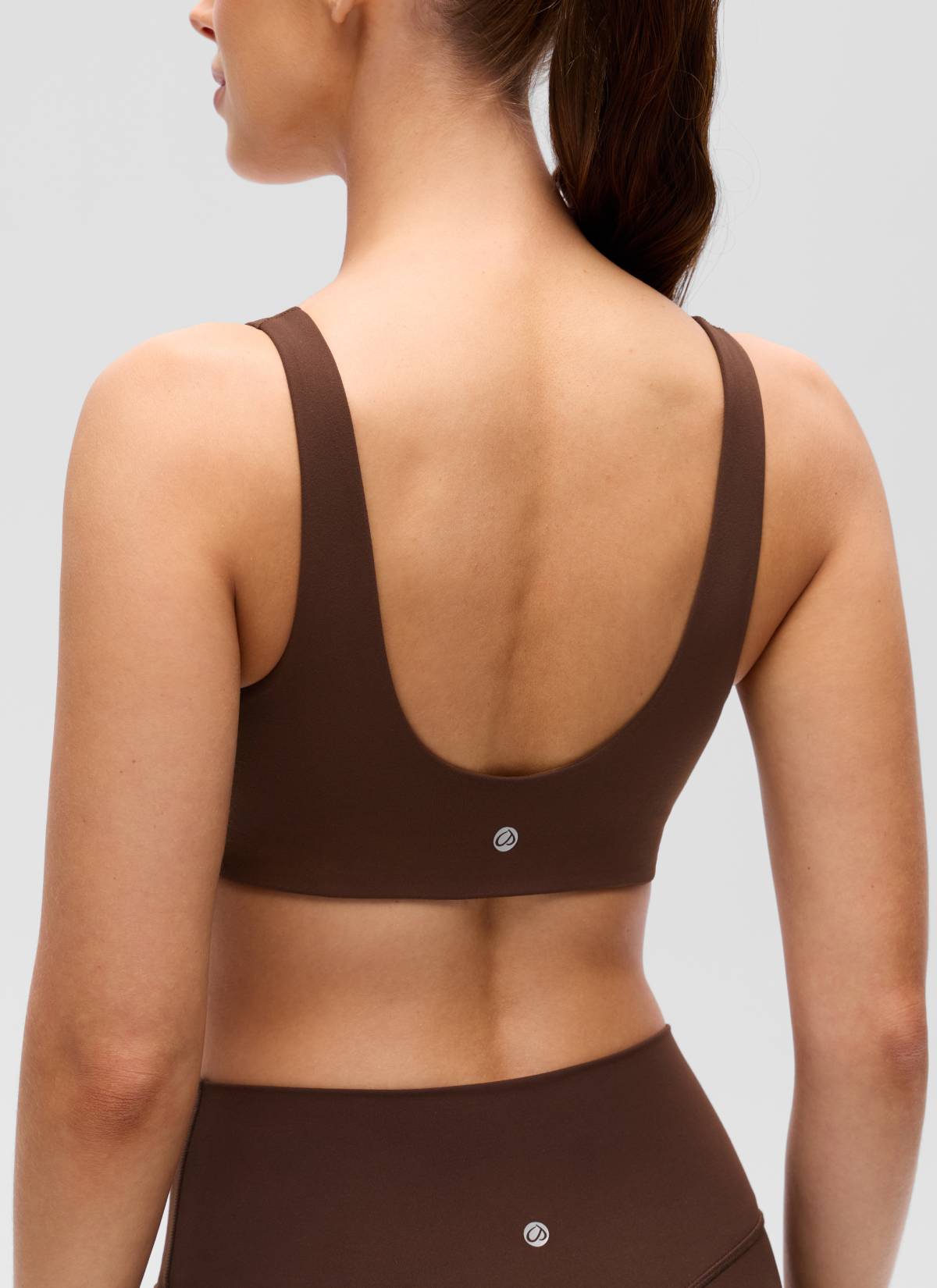 Brassière de sport de yoga à dos en U Butterluxe pour femme CRZ YOGA - Soutien léger Marron lave