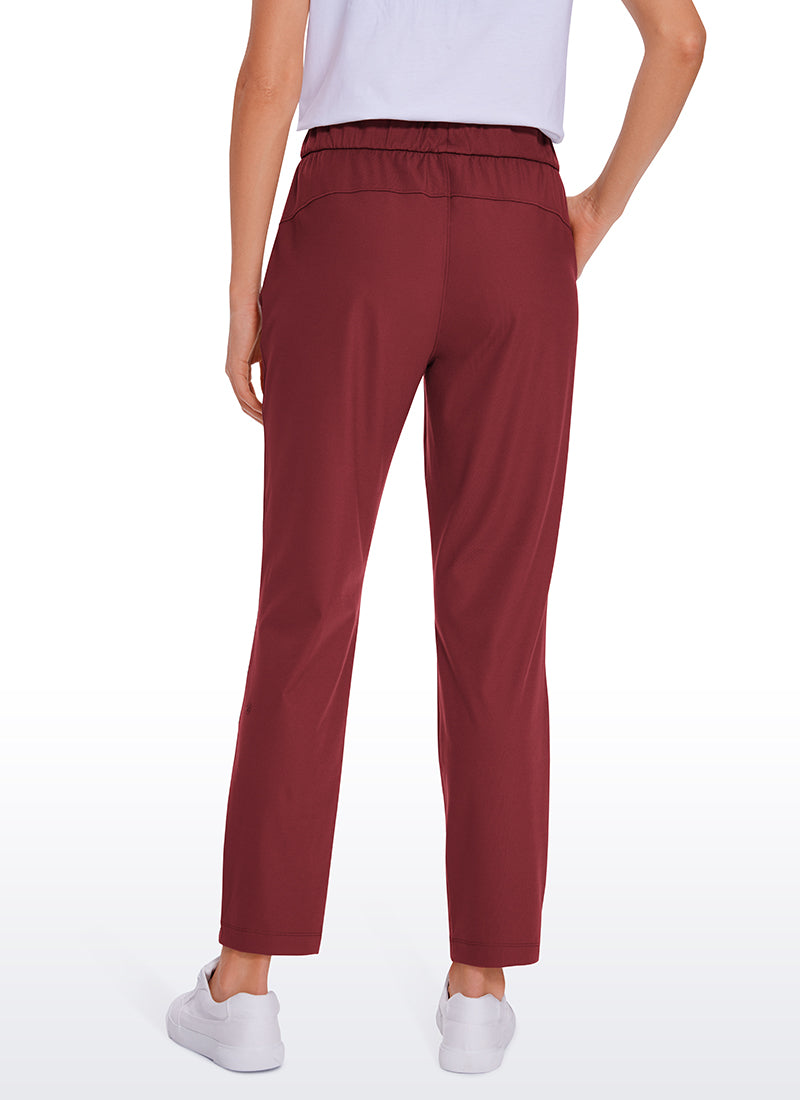 CRZ YOGA Women's Travel Slim Fit Stretch Drawstring 7/8 Pants 27'' Savannah @model_info:Vlad2