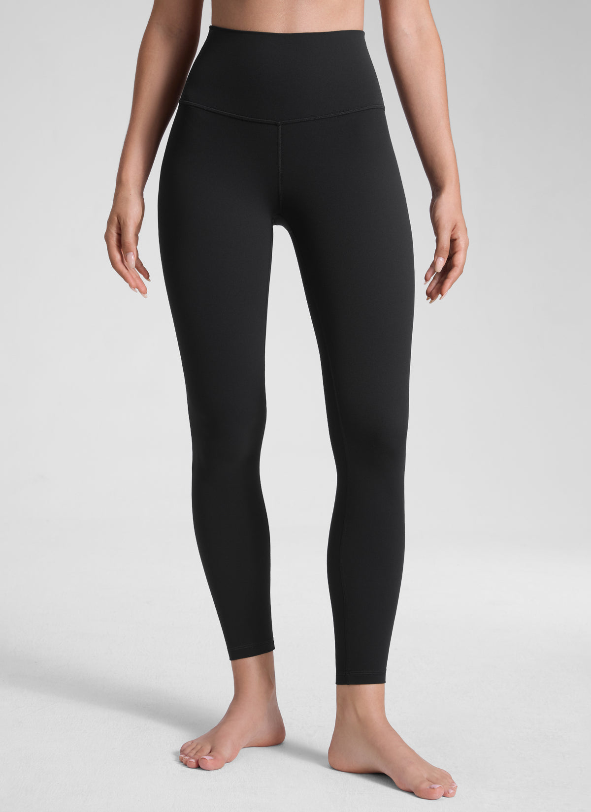 CRZ YOGA Naisten korkeavyötäröiset Butterluxe-joogaleggingsit, lahkeen pituus 64 cm, musta @model_info:Malisa