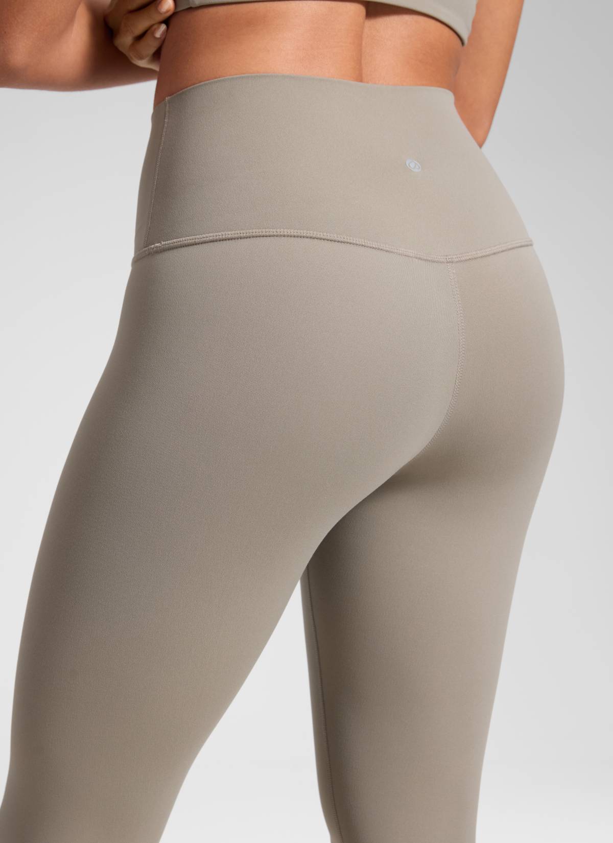 CRZ YOGA - Colanți de yoga pentru femei, model „Yoga Lounge”, cu talie înaltă, din material Butterluxe, lungime 25'' - Gri cenușiu cald