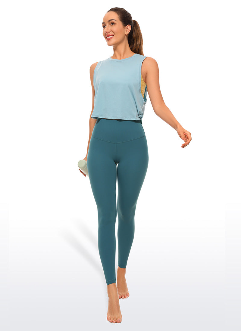 CRZ YOGA Women's Yoga Lounge High Rise Butterluxe Yoga Leggings 25'' Petrol Blue