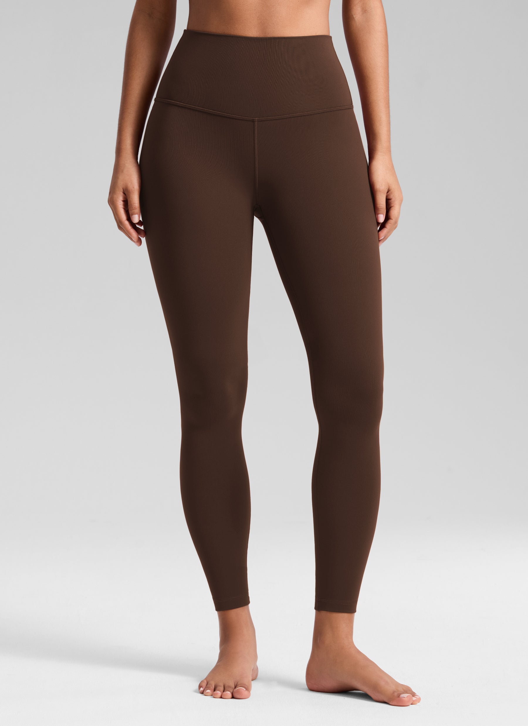 CRZ YOGA Women's Yoga Lounge High Rise Butterluxe Yoga Leggings 25'' Walnut Brown