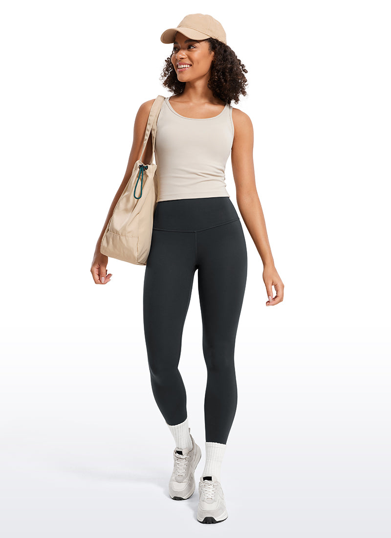 CRZ YOGA – Colanți de yoga pentru femei, model „Yoga Lounge”, cu talie înaltă, din material Butterluxe, 25'' Melanite