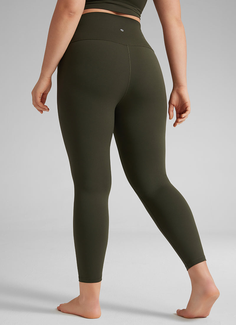 CRZ YOGA Naisten korkeavyötäröiset Butterluxe-joogaleggingsit oleskeluun 64 cm Oliivinvihreä
