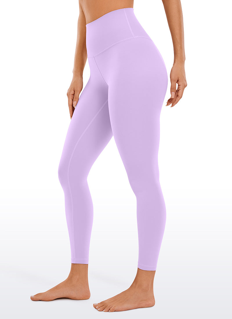 CRZ YOGA – Colanți de yoga pentru femei, model „Yoga Lounge”, talie înaltă, din material Butterluxe, lungime 25'' – culoare Elfin Purple