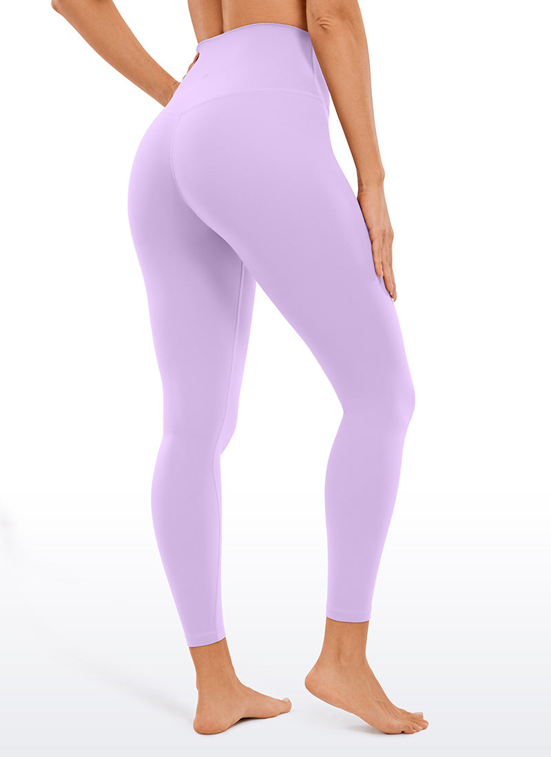 CRZ YOGA – Colanți de yoga pentru femei, model „Yoga Lounge”, talie înaltă, din material Butterluxe, lungime 25'' – culoare Elfin Purple