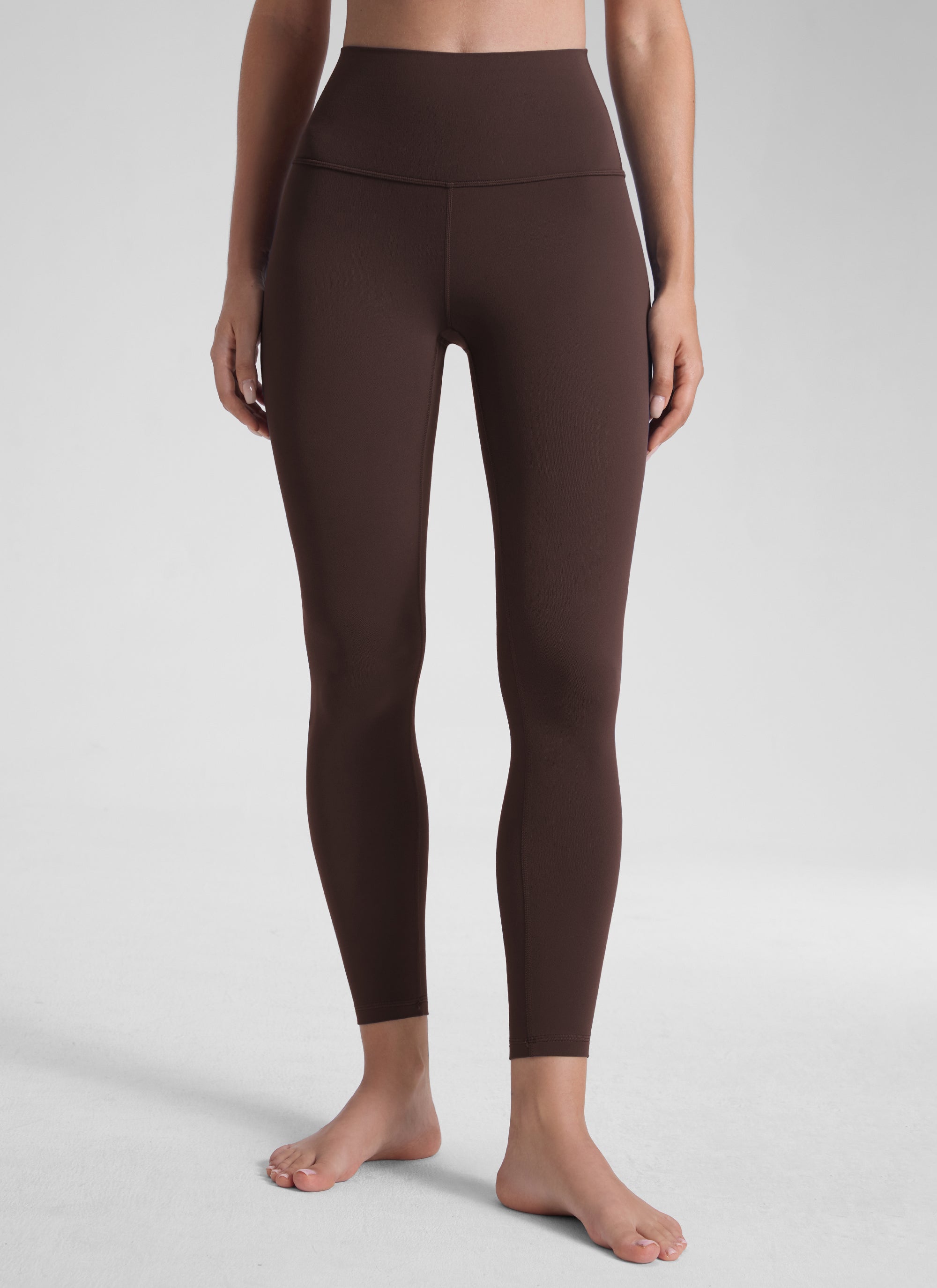 CRZ YOGA Naisten korkeavyötäröiset Butterluxe-joogaleggingsit oleskeluun, 64 cm, Hot Fudge Brown