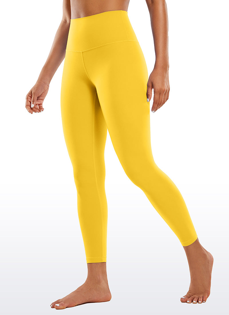CRZ YOGA Women's Yoga Lounge High Rise Butterluxe Yoga Leggings 25'' High Visibility Yellow