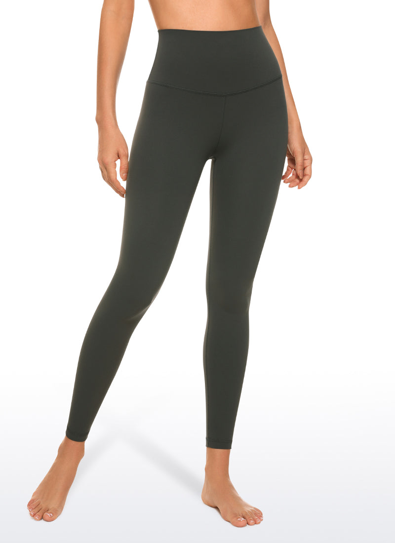 CRZ YOGA Women's Yoga Lounge High Rise Butterluxe Yoga Leggings 25'' Grey Olive