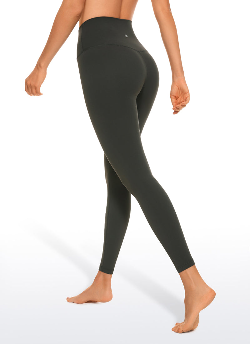 CRZ YOGA Women's Yoga Lounge High Rise Butterluxe Yoga Leggings 25'' Grey Olive