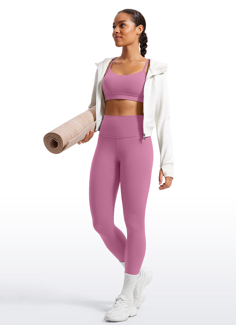 CRZ YOGA – Colanți de yoga pentru femei, model „Yoga Lounge”, cu talie înaltă, din material Butterluxe, culoare „Velvet Dust”, lungime 25''